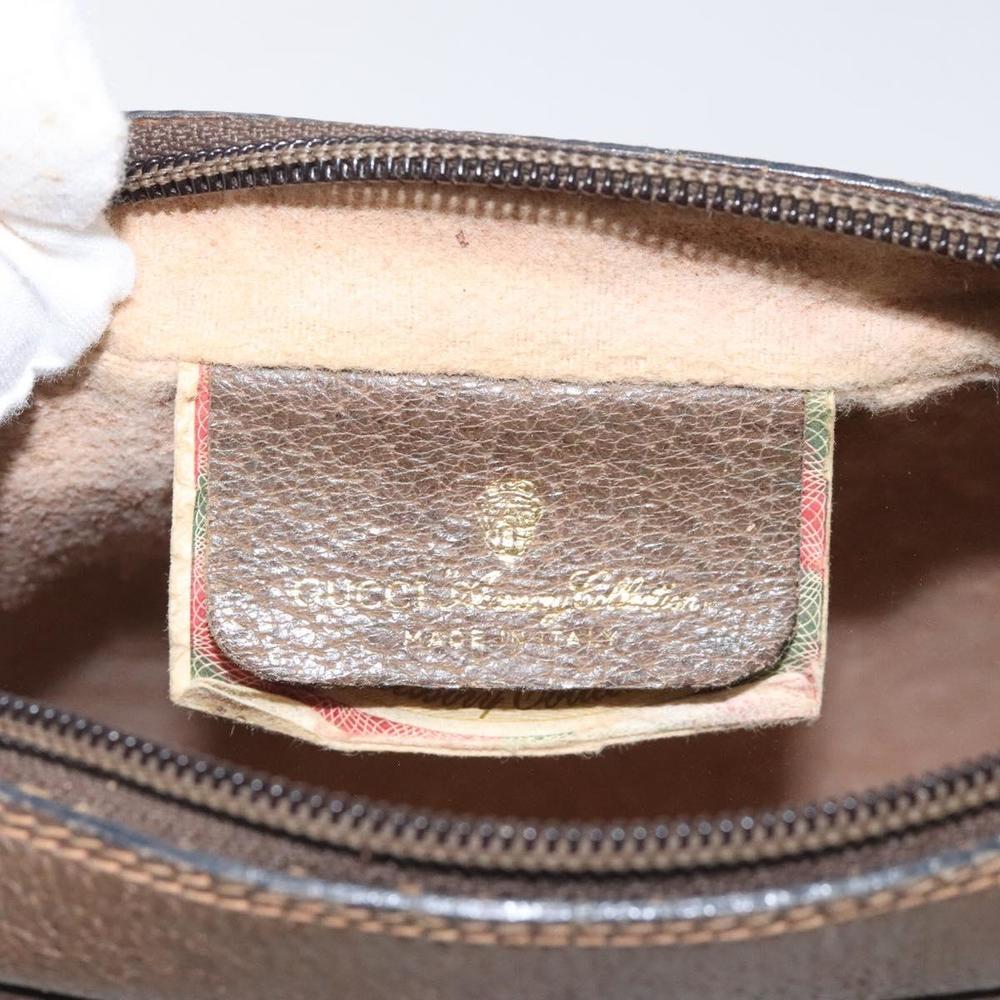 GUCCI GG Supreme Web Sherry Line Clutch Bag PVC Beige Red 89 01 012 Auth th5649 - Picture 9 of 16